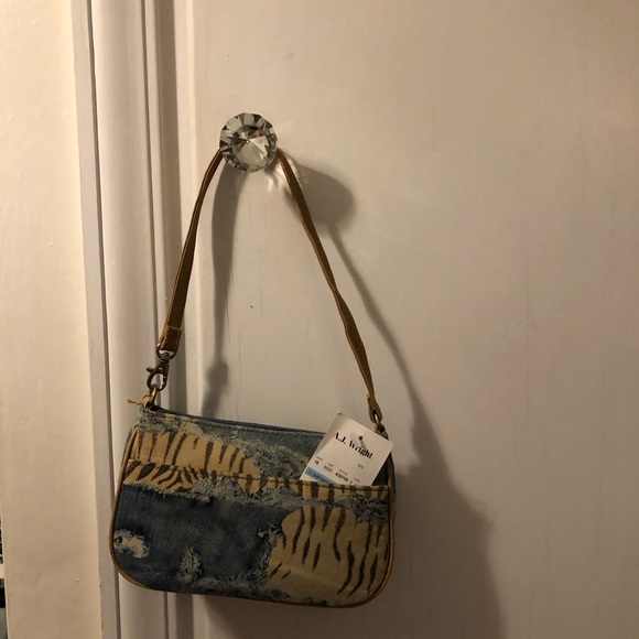 Mini denim safari print handbag - Picture 2 of 3